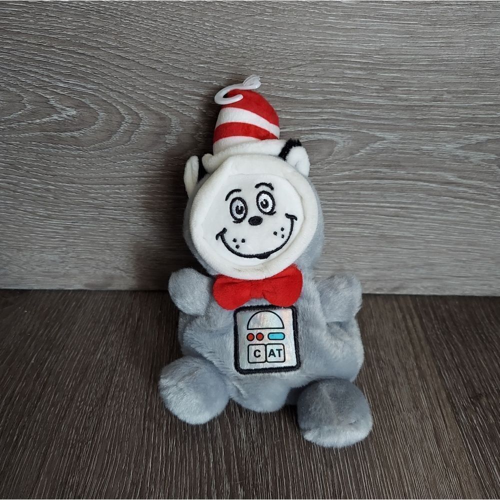 Aurora - Mini Gray Dr. Seuss - 5" Astronaut Cat In The Hat Palm Pals